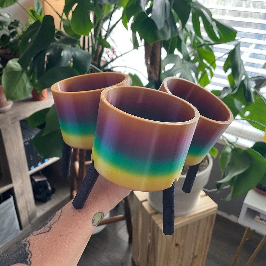 PRIDE Offset Planter | Donations to The Trevor Project | LGBTQ+ - Reagan Woodworks